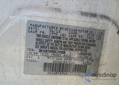 2013 Nissan Sentra S from USA, damaged, VIN 3N1AB7AP6DL741638